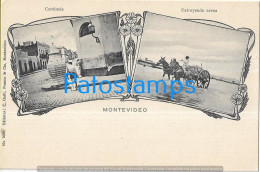 222846 URUGUAY MONTEVIDEO CENTINELLA & EXTRAYENDO ARENA MULTI VIEW POSTAL POSTCARD - Uruguay