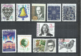 TEN AT A TIME - SLOVAKIA  2018-2022 - LOT OF 10 DIFFERENT - USED OBLITERE GESTEMPELT - USED OBLITERE GESTEMPELT USADO - Collezioni & Lotti