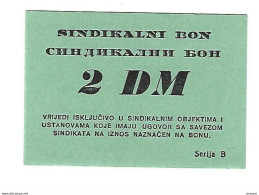 *bosnia Syndicate Bon Banja Luka 2 DM   Unc  Ref 31 - Bosnie-Herzegovine