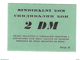 *bosnia Syndicate Bon Banja Luka 2 DM   Unc  Ref 31 - Bosnia Erzegovina