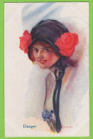 ILLUSTRATEUR : C. BARBER - JEUNE FEMME EN CHAPEAU - PORTRAIT - Carlton Publishing London  - N°659 - Barber, Court