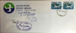 Tonga 1983 Airport Issue On South Pacific Airways Tied And Signed FDC Cover - Tonga (1970-...)