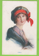 ILLUSTRATEUR : C. BARBER - JEUNE FEMME EN CHAPEAU - PORTRAIT - Carlton Publishing London  - N°677/5 - Barber, Court