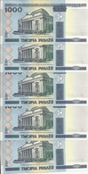 BIELORUSSIE 1000 RUBLEI 2000(2011) UNC P 28 B ( 5 Billets ) - Wit-Rusland