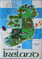 IRLAND UK UNITED KINGDOM ISLAND MAP AK PC CP KARTE CARD POSTKARTE POSTCARD ANSICHTSKARTE CARTOLINA CARTE POSTALE - Verzamelingen & Kavels