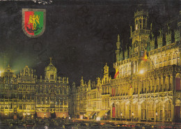 CARTOLINA  BRUXELLES,BELGIO-GRAND PLACE-BOLLO STACCATO,VIAGGIATA 1971 - Bar, Alberghi, Ristoranti