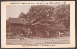 Wiggens Old Tavern And Hotel Northampton, Massachusetts. The Wiggins Country Store And Weaving House. With Horse - Northampton