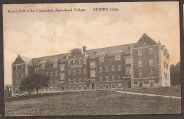 Storrs, Connecticut - Koon's Hall At The Connecticut Agricultural College. 1915 - Other & Unclassified