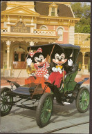 Mickey Mouse In His Model T-Ford Car Together With Minnie - Disneyland South Jersey - Disneyland