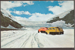 Snowmobiles Approaching The Névé At The Head Of The Athabaska Glacier Of The Columbia Ice Fields. Automobiles - Other & Unclassified