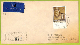 40215 -  VIRGIN Islands  - POSTAL HISTORY  - REGISTERED Cover To USA 1948 - British Virgin Islands