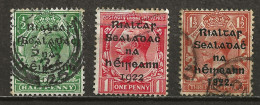IRLANDE: Obl., N°YT 1b, 2a Et 2b, TB - Used Stamps