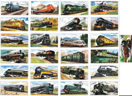 BW76 - SERIE COMPLETE 25 CARTES RINGTONS - TRAINS OF THE WORLD - Spoorweg