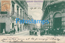 222878 URUGUAY MONTEVIDEO STREET CALLE ZABALA CIRCULATED TO US POSTAL POSTCARD - Uruguay