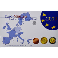 Allemagne, 1 Cent To 2 Euro, 2003, Munich, Proof, FDC - Allemagne