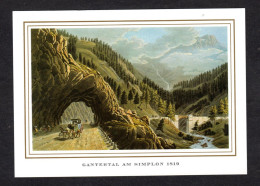 Suisse - N° 347 - Am SIMPLONPASS 1819, Gantertal - Calèche Sur La Route - Simplon