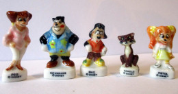 Fèves Brillantes - La Bande à Dingo Fête Les Rois X 5 - Disney 1996 - Frais Du Site Déduits - Disney