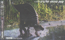 Israel:Used Phonecard, 20 Units, BBC Worldwide, Walking With Dinosaurs - Israël