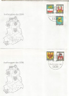 ALEMANIA DDR ESCUDOS ARMS - Sobres