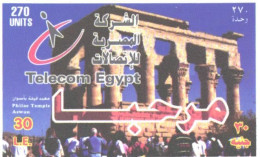 Egypt:Used Phonecard, Telecom Egypt, 270 Units, 30 L.E., Ruins - Egypt