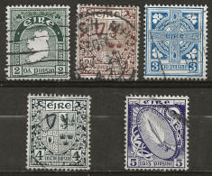 IRLANDE: Obl., N° YT 81 à 85, Suite De 5 Tp, TB - Used Stamps