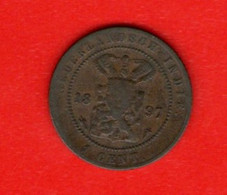 NEDERLAND-INDIE , 1897, 1/2 Cent, Bronze, C4017 - Altri – Oceania