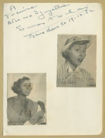 Suzy Delair (1917-2020) - Actrice & Chanteuse - Page De Livre D'or Dédicacée - Singers & Musicians