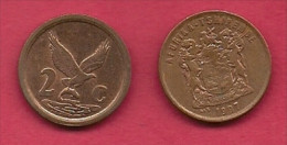 SOUTH AFRICA, 1997, 3 Off Nicely Used Coins 2 Cent C2152 - South Africa