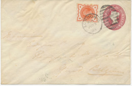 GB 1893, QV 2d Lake Fine Stamped To Order Envelope Dated 15 5 93 (condition See Scan) Together With Jubilee ½d Vermilion - Briefe U. Dokumente