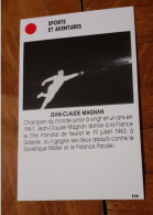 Jean Claude Magnan Carte De Jeux Sports Et Aventure Escrime - Escrime