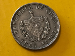 Münze Münzen Umlaufmünze Kuba 3 Pesos 1990 - Cuba