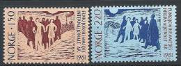 Norvège 1981 N°801/802 Neufs** Handicapés - Unused Stamps