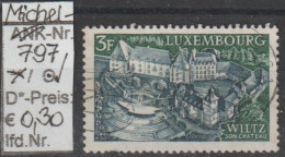 1969 - LUXEMBURG - SM "Landschaften - Wiltz" 3 Fr Schw'blau/schw'grün  - O  Gestempelt - S.Scan (Lux 797o) - Used Stamps