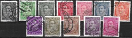 JUGOSLAVIA -1931 - ALESSANDRO I°- CON FIRMA INCISORE - SERIE 12 VALORI -USATA ( YVERT 210B\21B - MICHEL 228I\37I+241\2) - Gebraucht