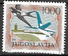 JUGOSLAVIA -1985 - POSTA AEREA - 1000 D- USATO - DENT. 13,50 ( YVERT AV 60a - MICHEL 2099C) - Aéreo