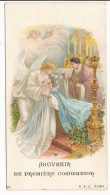 Image Pieuse Ancienne Souvenir De Première Communion 1899 Ange Editeur KFZ - Images Religieuses