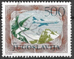 JUGOSLAVIA -1985 - POSTA AEREA - 500- USATO - DENT. 13,50 ( YVERT AV 59a - MICHEL 2098C) - Poste Aérienne