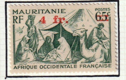 AOF - Mauritanie - Camp, Chameliers - Tb De 1938 Surch. Rouge : 4Fr - Y&T N° 134 - 1944 - MH - Ungebraucht