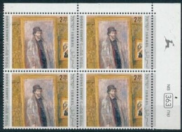 ISRAEL 1999 JOINT ISSUE WITH BELGIUM JAMES ENSOR STAMP PLATE BLOCK MNH - Lettres & Documents