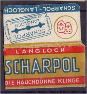 "SCHARPOL" Razor Blade Old Vintage WRAPPER (see Sales Conditions) - Scheermesjes