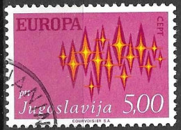 JUGOSLAVIA -1972 - EUROPA  D 5,00 - USATO ( YVERT 1344 - MICHEL 1458) - Gebruikt