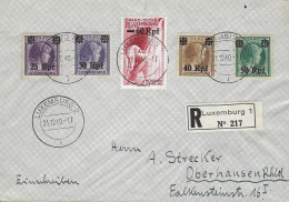 Luxembourg - Luxemburg - Lettre Recommandé 1940  Occupation  An  Herrn A. Strecker  , Oberhausen - Storia Postale