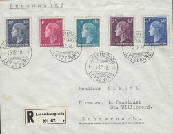 Luxembourg - Luxemburg - Lettre Recommandé 1948   Monsieur Kiesel , Directeur Du Pensionat St. Willibrord, Echternach - Storia Postale