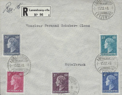 Luxembourg - Luxemburg - Lettre Recommandé 1948  Monsieur Fernand Schaber - Cloos , Ettelbruck - Cartas & Documentos