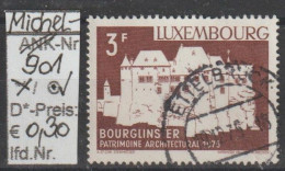 1975 - LUXEMBURG - SM "Europ. Denkmalschutzjahr - Burglinster " 3 Fr Schw'lila  - O Gestempelt - S.Scan (Lux 901o) - Gebraucht