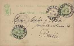 Luxembourg - Luxemburg - Carte - Postale - 1893  -  Cachet Luxembourg - Ville - Postwaardestukken