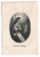 Image Pieuse Ancienne XIXe Sainte Fanny - Devotieprenten