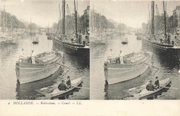 CPA Hollande-Rotterdam-Canal-Carte Stéréoscopique-2       L2588 - Rotterdam