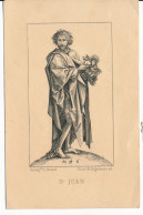 Image Pieuse Ancienne Saint Jean Héliogravure Durand Editeur Gruel Engelmann - Devotieprenten