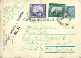 ROMANIA 1941 POSTCARD, CENSORED CAMPULUNG-BUCOVINA NR.11, STAMPS BASARABIA SOROCA, BUCOVINA SUCEVITA POSTCARD STATIONERY - 2de Wereldoorlog (Brieven)